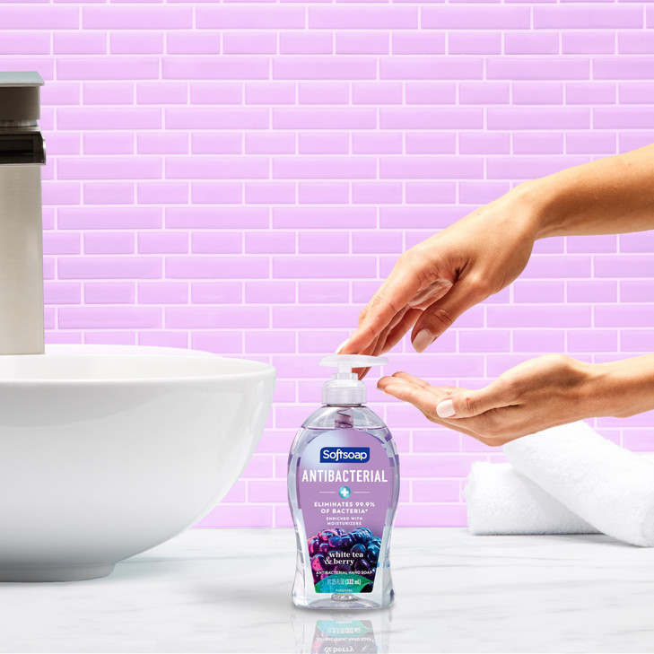 Softsoap Antibacterial Liquid Hand Soap White Tea Berry Scent Hand Soap 1125 Ounce 6 Pack