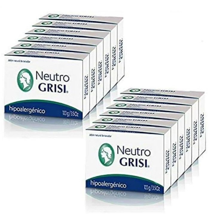 12pk Neutral Soap Jabon Neutro Grisi 35 Oz X 12 Units