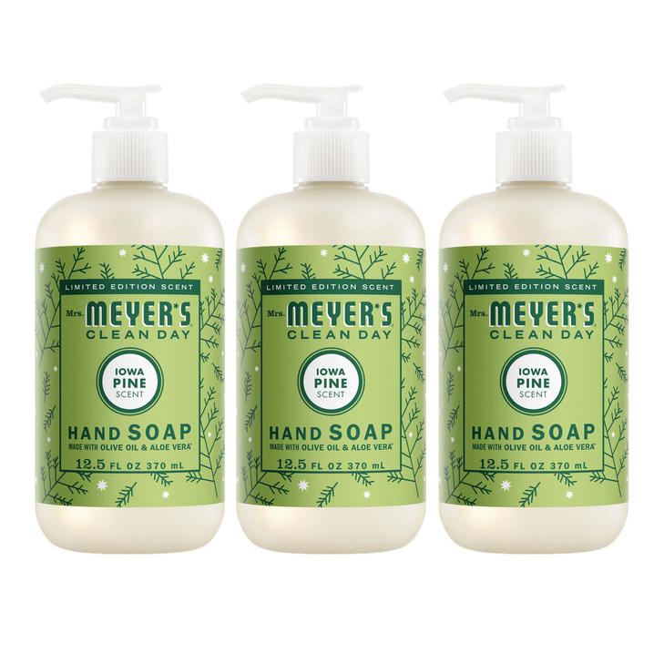 MRS MEYERS CLEAN DAY Hand Soap Made with Essential Oils Limited Edition Iowa Pine 125 Fl Oz Pack of 3