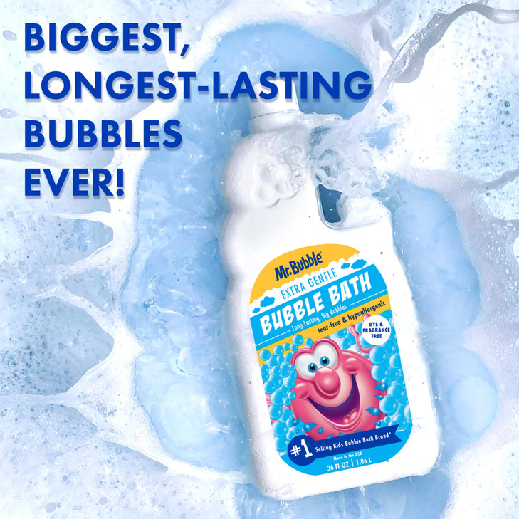 Mr Bubble Extra Gentle Bubble Bath Hypoallergenic Tear Free Bubble Bath Solution Perfect for Sensitive Skin Pack of 2 Bo