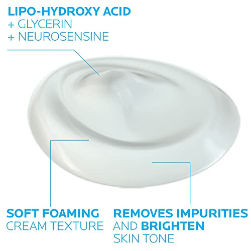 La RochePosay Pigmentclar Brightening Face Cleanser Exfoliating Face Wash with LHAs Dark Spot Remover and Skin Tone Brig