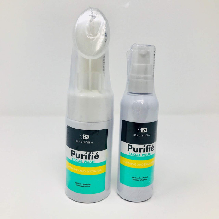 Beautederm Facial Cleanser Facial Wash with Pump Brush and Refill Bundle