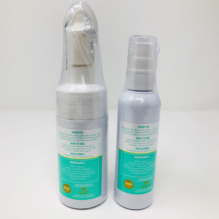 Beautederm Facial Cleanser Facial Wash with Pump Brush and Refill Bundle