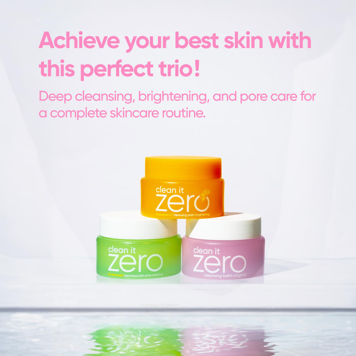BANILA CO Clean it Zero Best of Balms Trio Original Brightening Pore Clarifying for All Skin Types Hydrating Skin Radian