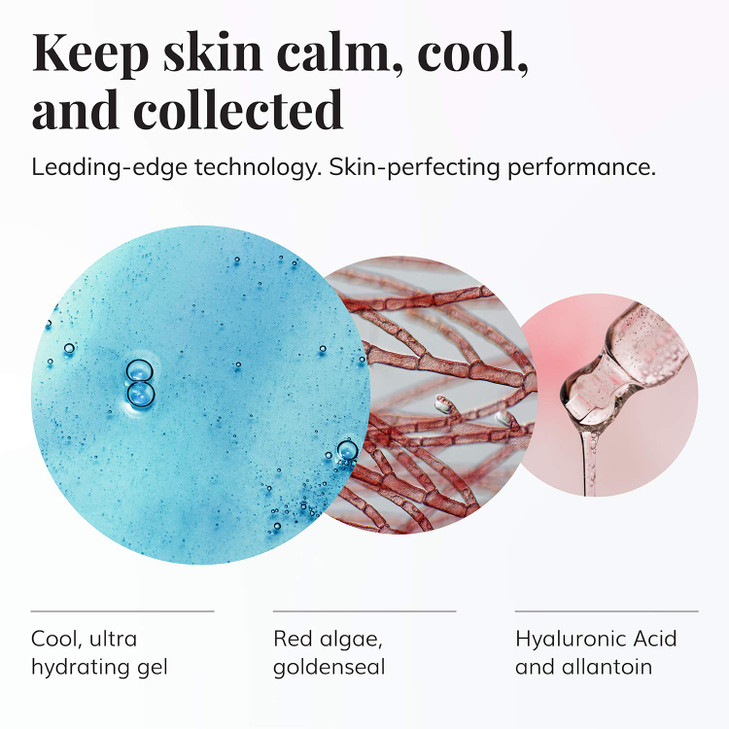 Le Mieux O2 Calming Gel Conductive Facial Gel with Aloe Soothe Mild Visible Irritation Redness Hydrating Hyaluronic Acid