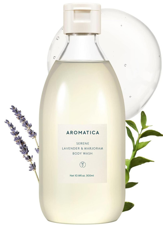 AROMATICA Serene Body Wash Lavender Marjoram 1014oz 300ml Vegan Daily InShower Wash Blended wNaturally Derived Scents