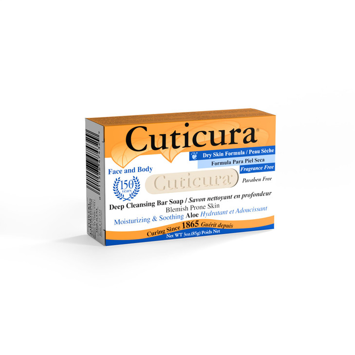 Cuticura Deep Cleansing Face and Body Soap Dry Skin Formula Deep Cleansing Bar Soap for BlemishProne Skin 3 oz Pack of 6