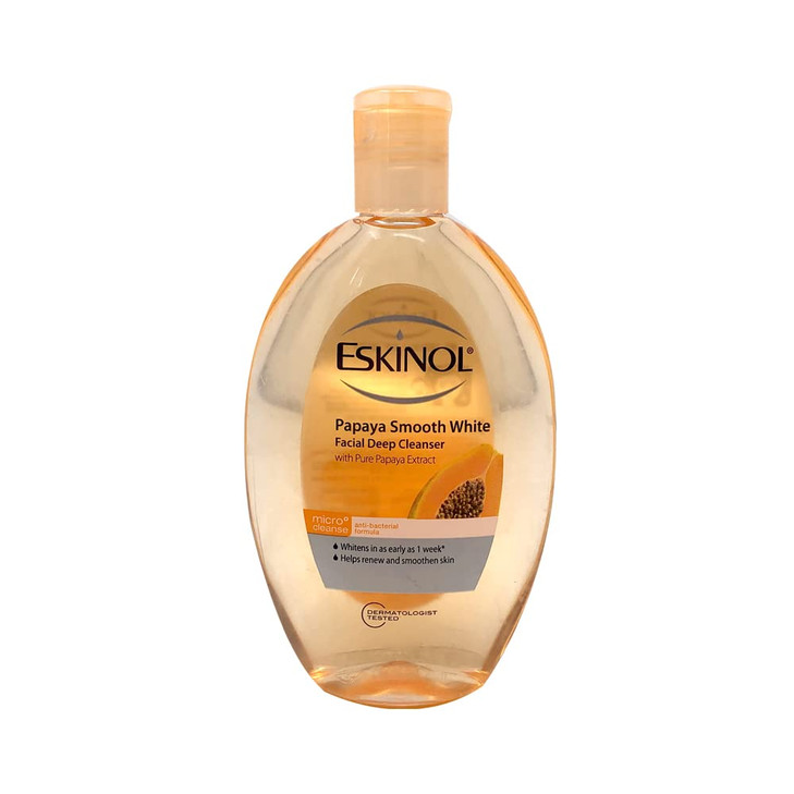 Lot of 2 Eskinol Naturals Papaya Facial Cleanser 76 Oz 225 ml Bottle