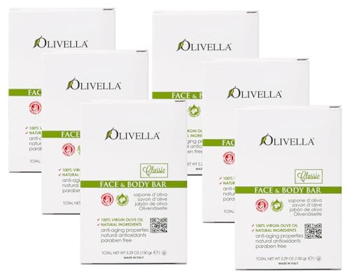 Olivella Soap Bar 529 Ounce Face Body 156ml 6 Pack