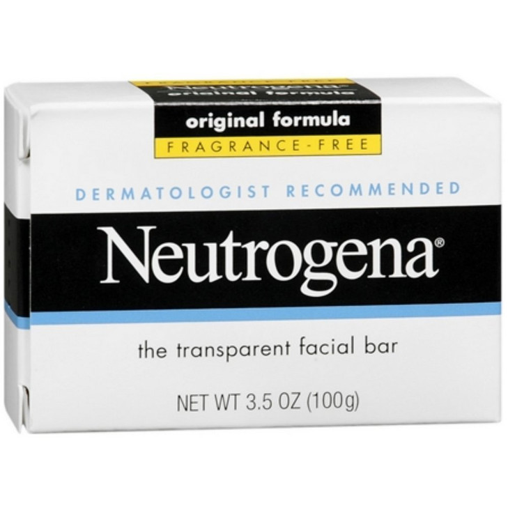Neutrogena The Transparent Facial Bar Original Formula Fragrance Free 350 oz Pack of 5