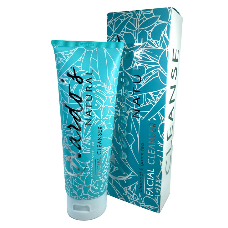 All Natural Facial CleanserFace WashAntiAging For Women And Men with Vitamin C Activated Charcoal Green Tea Vegan All Sk