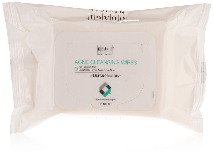 SUZANOBAGIMD On the Go Cleansing Wipes for Oily or Acne Prone Skin 25 count