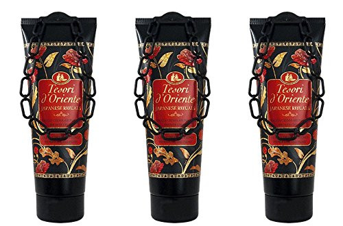 Tesori dOriente Japanese Rituals Aromatic Shower Cream with Tsubaki Oil and Peony 845 Fluid Ounce 250ml Tubes Pack of 3