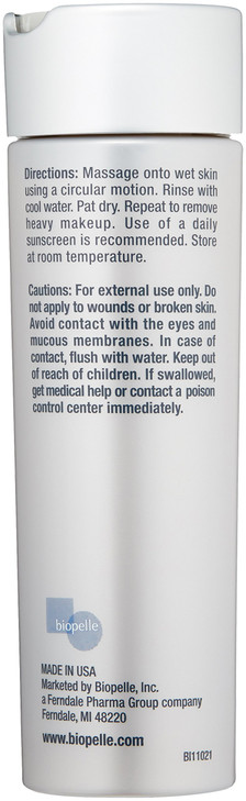 Biopelle Exfoliating Glycolic Acid 22 Facial Cleanser Cream 6 Fl Oz