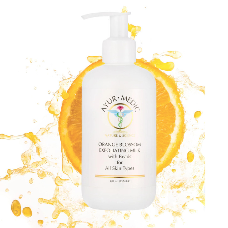 AyurMedic Orange Blossom Exfoliating Milk with Beads for All Skin Types