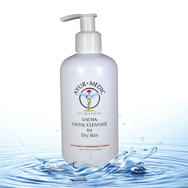 AyurMedic Vacha Facial Cleanser Rich Cleansing Milk for Dry Sensitive Skin Gently Removes Makeup Dirt Oil and Impurities