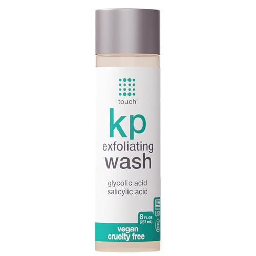 TOUCH Keratosis Pilaris Exfoliating Body Wash Cleanser KP Body Wash with 15 Glycolic Acid Aloe Vera Hyaluronic Acid 8 Ou