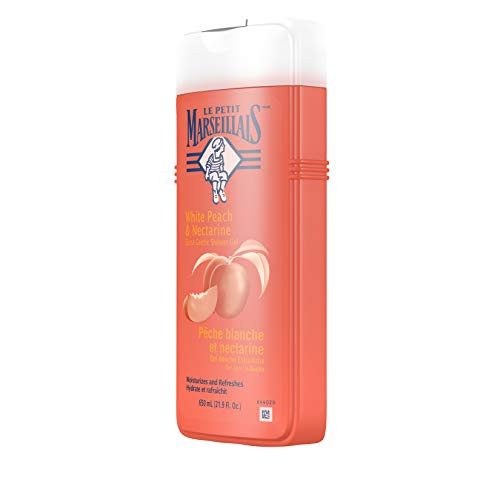 Le Petit Marseillais Extra Gentle Shower Gel with White Peach Nectarine Moisturizing Nourishing French Body Wash pH Neut