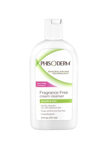 Phisoderm Fragrance Free Cream Cleanser For Sensitive Skin 6 oz Pack of 4
