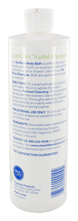 NoRinse Body Bath 16 Fl Oz Leaves Skin Clean Refreshed And OdorFree RinseFree Formula Pack Of 3 Makes 16 Complete Baths
