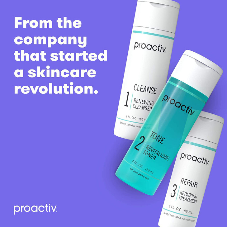 Proactiv Acne Cleanser Benzoyl Peroxide Face Wash and Acne Treatment Daily Facial Cleanser and Hyularonic Acid Moisturiz