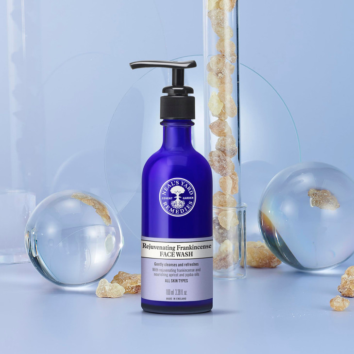 Neals Yard Rejuvenating Frankincense Facial Wash Gentle Cleansing for All Skin Types Featuring Apricot Jojoba Oils Vegan