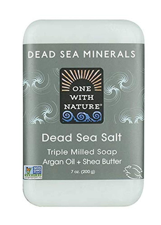 One With Nature Dead Sea Mineral Soap Dead Sea Salt 7Ounces Pack of 6