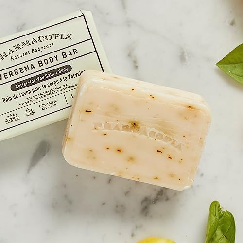Pharmacopia Verbena Body Bar Aromatherapy CrueltyFree Vegan Natural Organic Soap with Moisturizing Shea Butter Verbena B