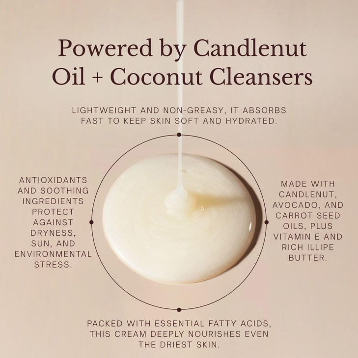 Juara Candlenut Hydrating Shower Gel Sulfate Free Body Wash 12oz Moisturizing Coconut Body Wash Natural Shower Gel for S