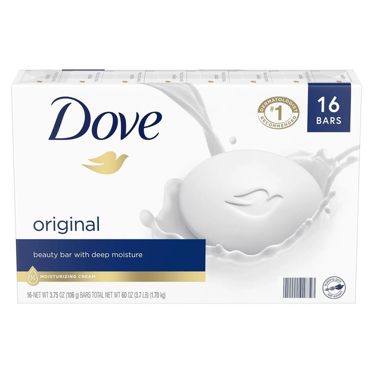 Dove Beauty Bar White 4oz 8 Bar Twin Pack