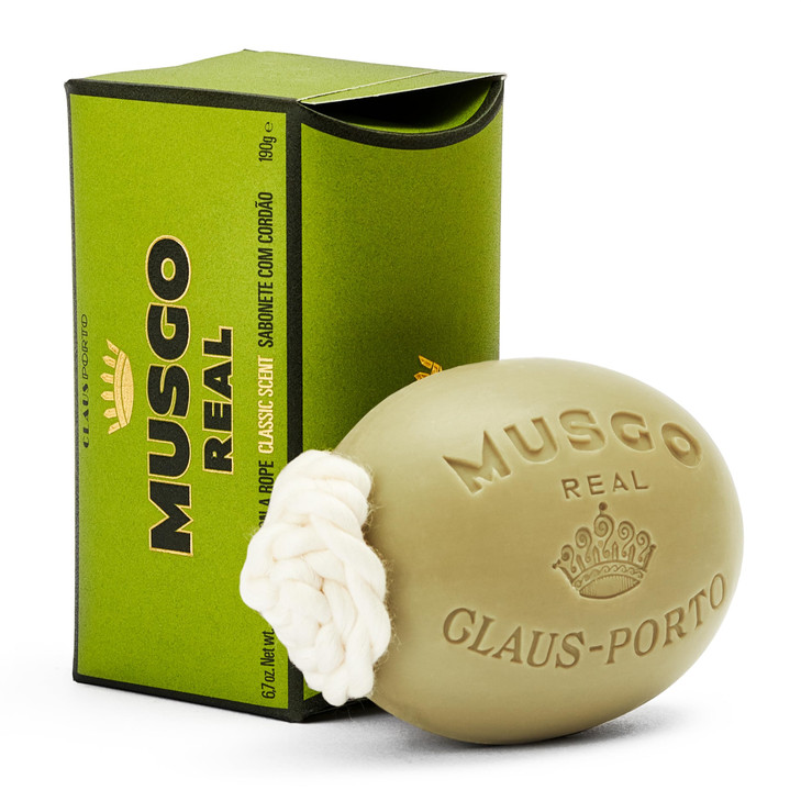Claus Porto Musgo Real Classic Scent Soap on a Rope Woody Scent Violet Walnut Extract Vegetable Oil Base Rich Smooth Bod