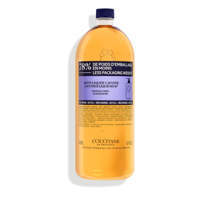 LOccitane Shea Hands Body Lavender Liquid Soap Refill 1690 fl oz