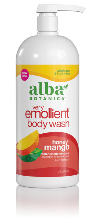 Alba Botanica Very Emollient Body Wash Honey Mango 32 Oz Packaging May Vary