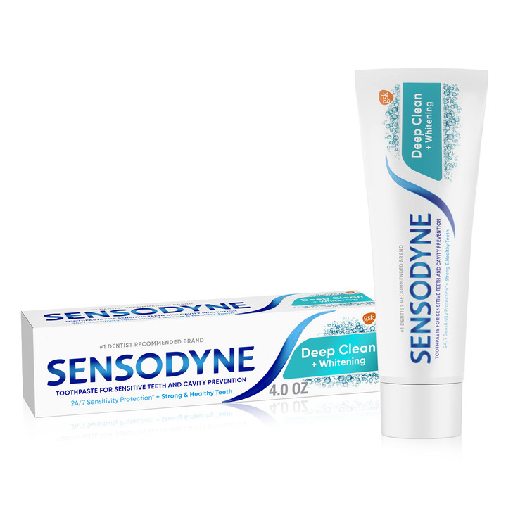 Sensodyne Deep Clean Sensitive Toothpaste, Cavity Prevention and Sensitive Teeth Treatment - 4 Ounces online at globaldelivered