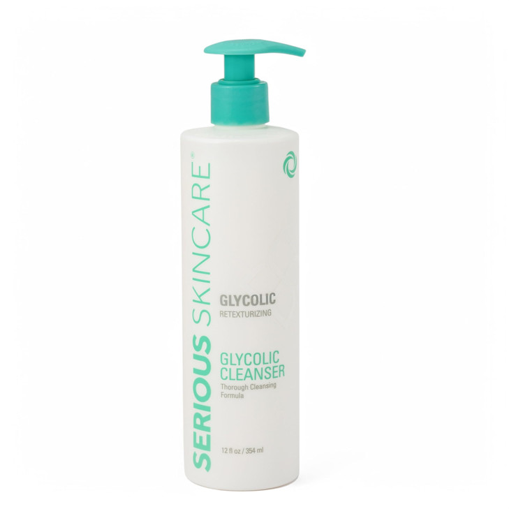 Serious Skincare Glycolic Cleanser Skin Exfoliating Face Wash 10 Glycolic Acid Deep Pore Purifying Removes Makeup Oil Bl