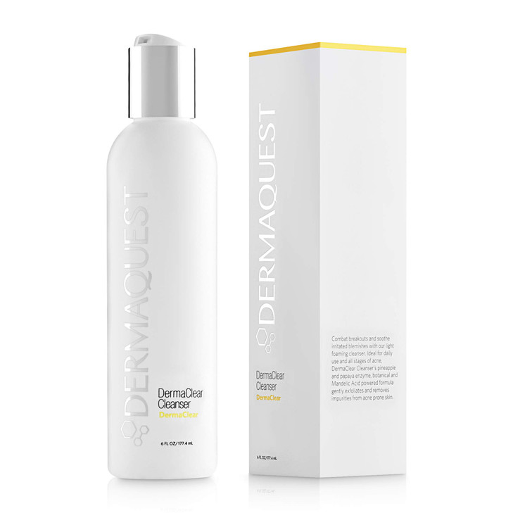DermaQuest DermaClear Cleanser for Acne Breakouts Acne Face Wash Face Exfoliator with Mandelic Acid and Tea Tree Oil 6 o