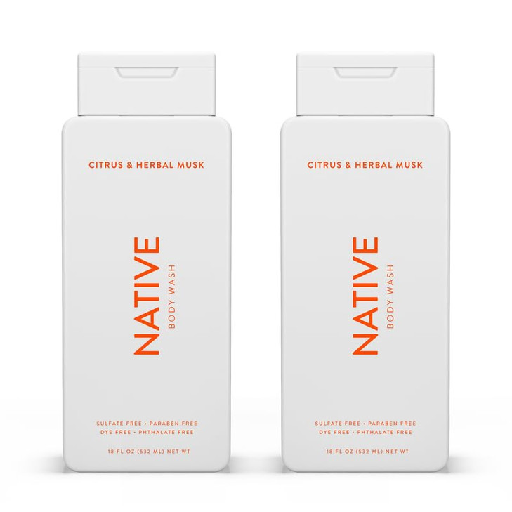 Native Body Wash Contains Naturally Derived Ingredients For Women Men Sulfate Paraben Dye Free Leaving Skin Soft and Hyd
