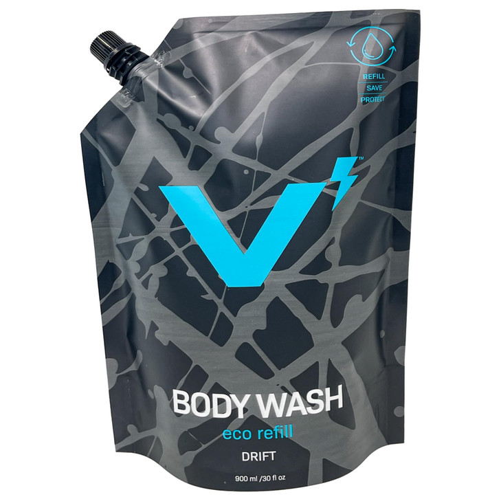 VOLT Body Wash for Men SulfateFree with Caffeine Aloe Citrus Sea Salt Scent 30 Oz 900ml Refill Pack