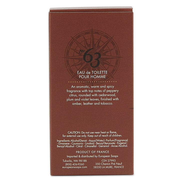 Pre de Provence No63 Mens Collection 100ml Eau de Toilette