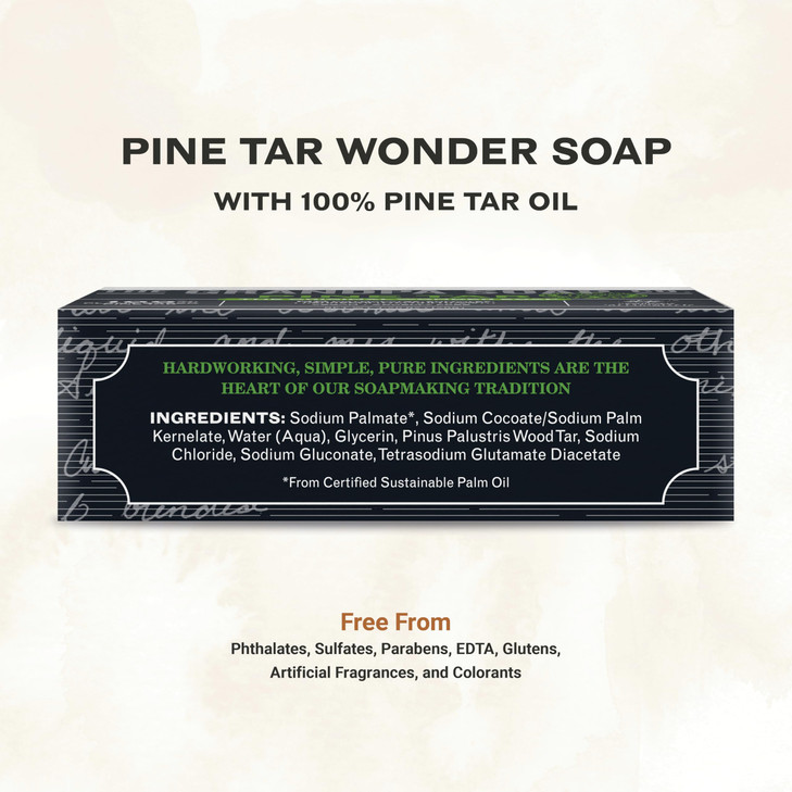The Grandpa Soap Company Pine Tar Bar Soap for Men Made With Pine Tar Oil 3 in 1 Cleanser Deodorizer and Moisturizer Der