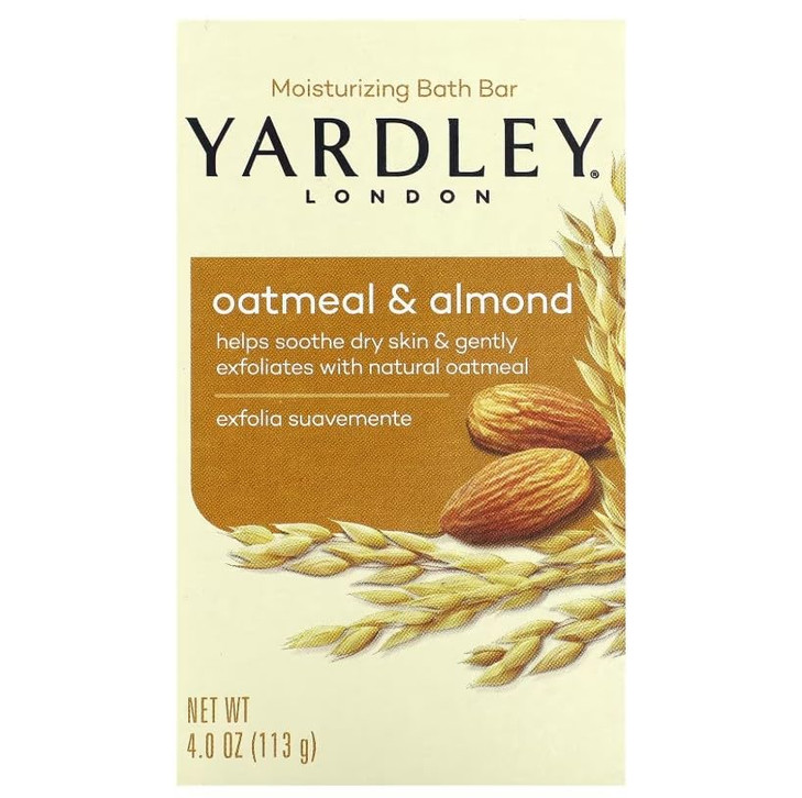 Yardley London Oatmeal and Almond Naturally Moisturizing Bath Bar 40 oz Pack of 10