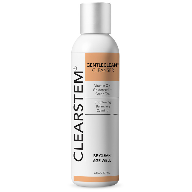 CLEARSTEM GENTLECLEAN Vitamin C Infused Calming Wash Facial Cleanser Makeup Remover Goldenseal Green Tea Facial Skin Car
