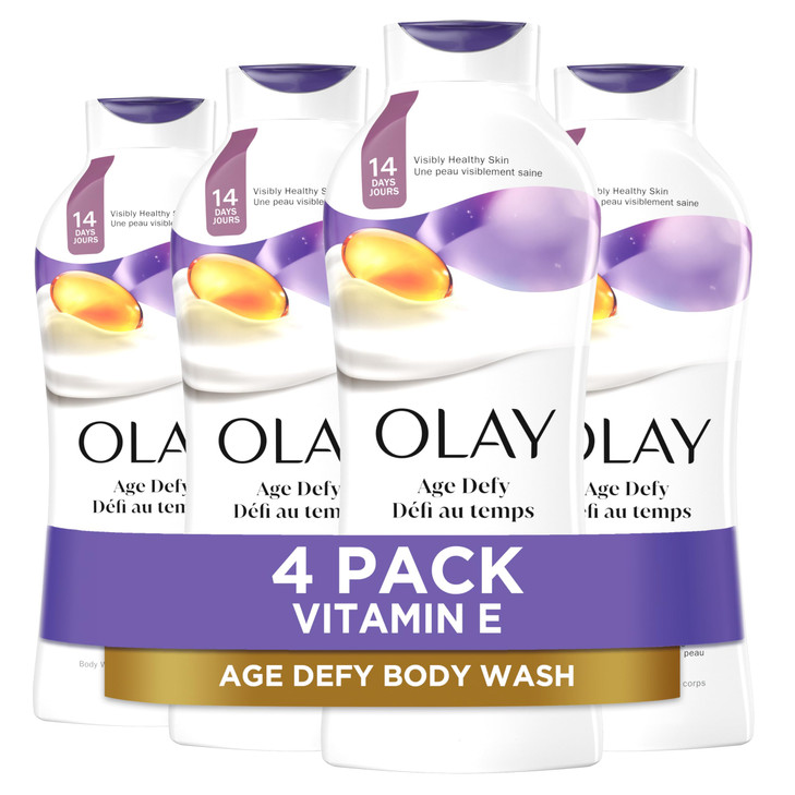 Olay Body Wash for Women Age Defying with Vitamin E 24hr Moisturizing Hydrating Refreshing B3 Vitamin Complex Free of Pa