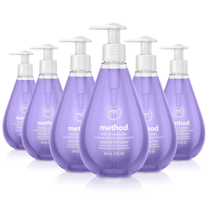 Method Gel Hand Wash French Lavender 12 fl oz Pack of 6