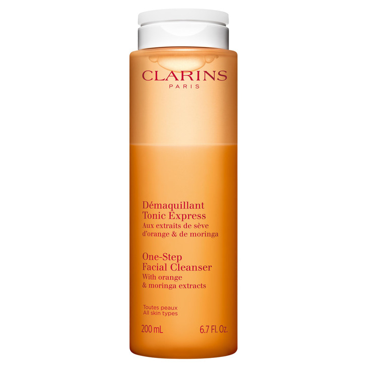 Clarins OneStep Facial Cleanser With Orange Extract 2In1 Cleanser and Exfoliator Restores Radiance No Rinsing Necessary