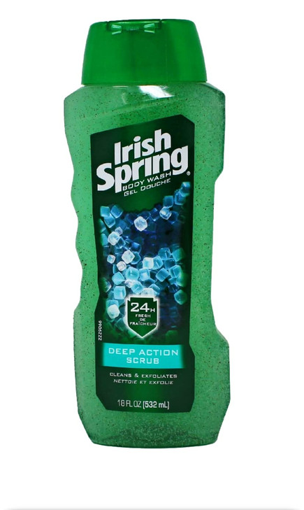 Irish Spring Body Wash Deep Action Scrub 18 oz Pack of 3