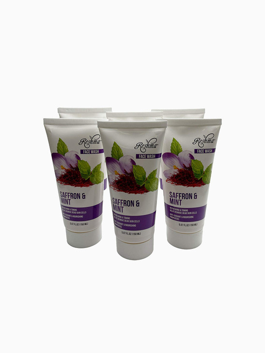 Reshma Beauty Saffron Mint Face Wash Cleanser for All Skin Types Dull Skin Glowing Skin Deep Cleansing Cleanser for Refr