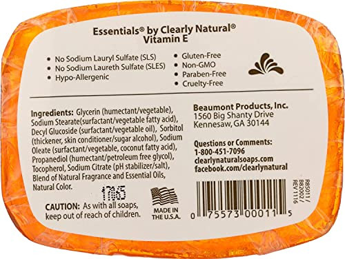 Clearly Natural Glycerine Bar Soap Vitamin E 4 oz 12 pack