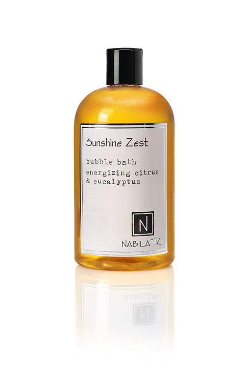 Sunshine Zest Bubble Bath with Citrus Eucalyptus Scent by Nabila K Essential Oils with Natural Ingredients for Sensitive