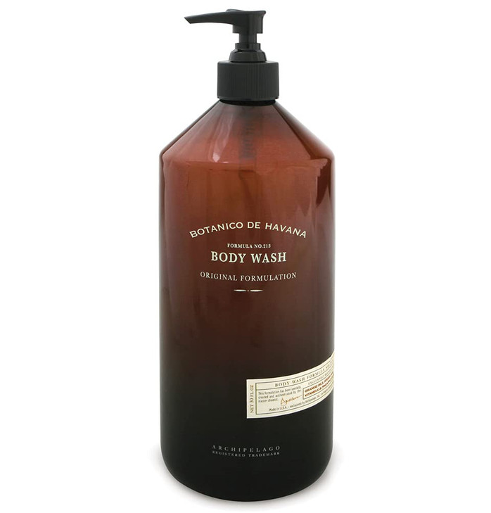 Archipelago Botanicals Botanico de Havana Body Wash Moisturizing Body Wash for Dry and Sensitive Skin Gentle Daily Clean
